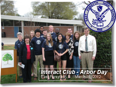 Interact Club of East Forsyth H.S. - Arbor Day 2012